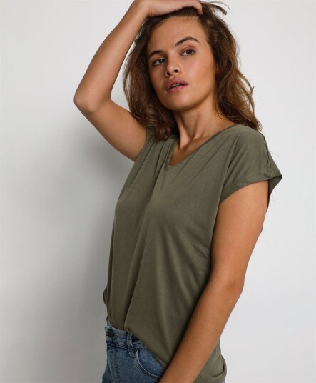 Kaffe Clothing Kaffe Alise Modal T-Shirt Grønn S