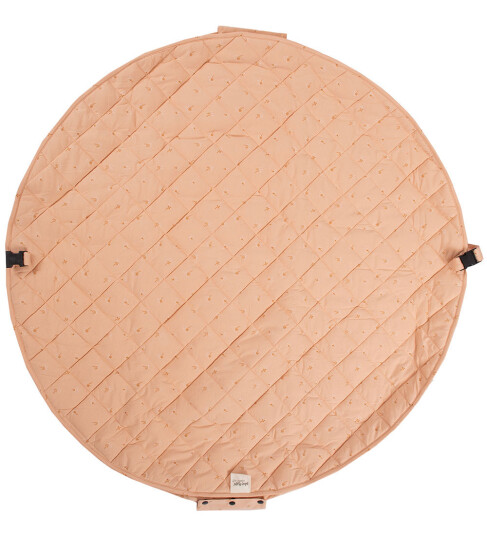 play&go  2-i-1 oppbevaringspose og lekematte Fleuri rosa 120 cm