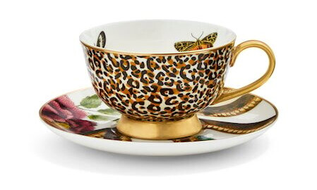 Spode Creatures of Curiosity Tekopp og fat Leopard & White 0,2 L 1738281-01-0 1738295-01-0