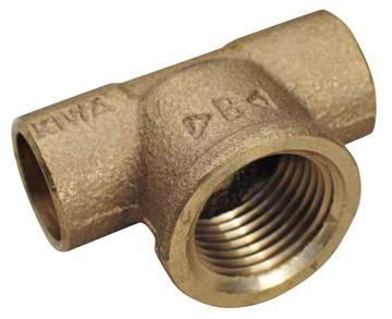 Viega T-rør 22mm x 3/4" Lodding for Vann - Diverse Byggematerialer