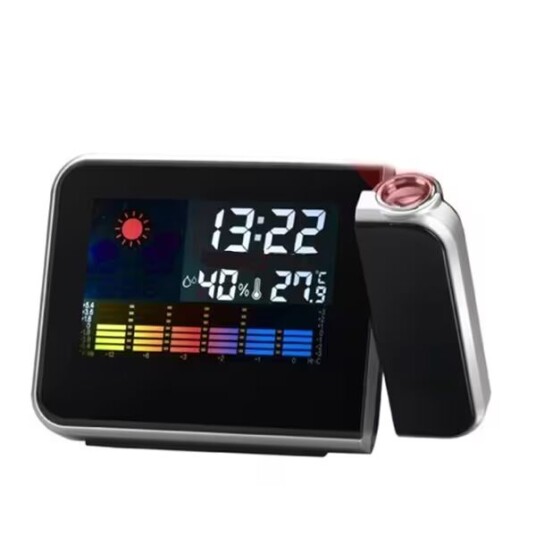 LED Projektor vekkerklokke med værstasjon / kalender LED Projektor vekkerklokke med værstasjon / kalender