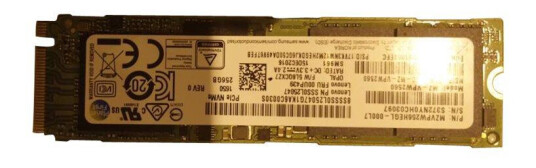 Lenovo Samsung MZ-VPW2560 - SSD - 256 GB - PCIe 3.0 x4 (NVMe) - FRU, (CRU) - Tier 1 Lenovo Samsung MZ-VPW2560 - SSD - 256 GB - PCIe 3.0 x4 (NVMe) - FRU, (CRU) - Tier 1