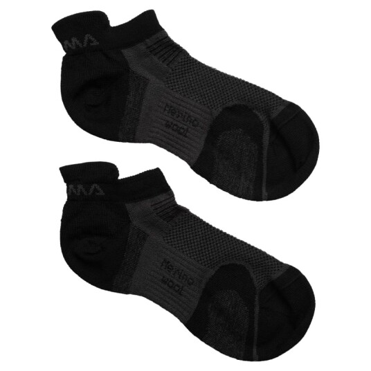 Aclima Ankle Socks 2-Pack 36-39, Jet Black