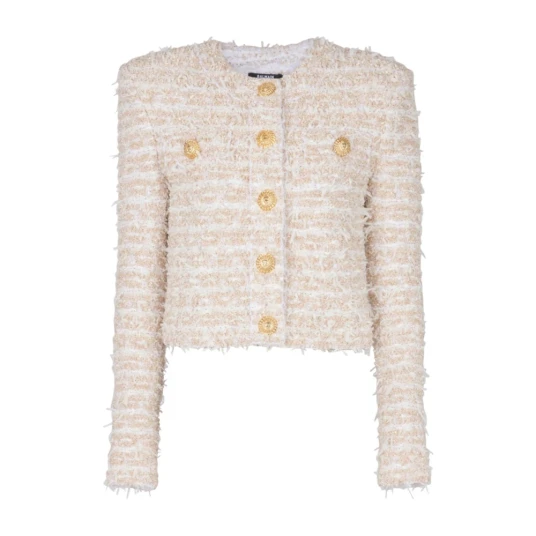 Balmain Dame Jakker Hvit S,