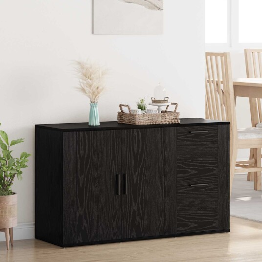  Serviesskap Svart Eik 100 x 33 x 59,5 cm Konstruert tre