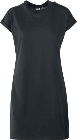 Urban Classics Kort kjole Ladies Turtle Extended Shoulder Dress XS til 5XL Damer svart