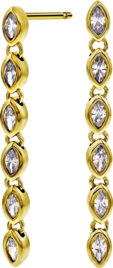 Pan Jewelry Dazzle øredobber i 925 forgylt sølv med zirkonia