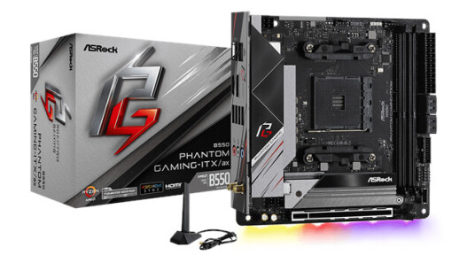 ASRock B550 Phantom Gaming-ITX/ax - AMD B550 - AMD AM4 socket - DDR4 RAM - Mini-ITX