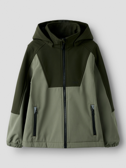 Name It Alfa08 Softshell Jacket Block Fo Grønn 116