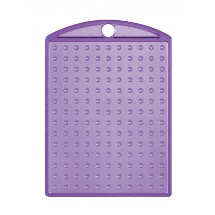 Pixelhobby Nøkkelring Medaljong Transparent Lilla 3x4cm 1 stk