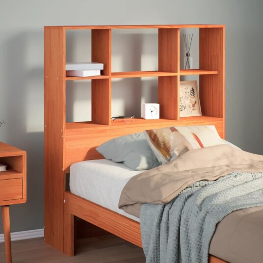 Hodegavl med oppbevaring voksbrun 90 cm heltre furu 8721158396877