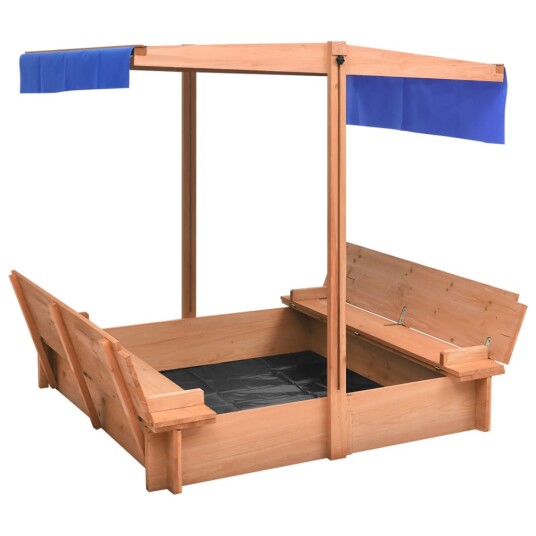 Sandkasse med tak gran 112x112x112 cm Sandkasse med tak gran 112x112x112 cm