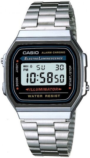 Casio Herreklokke A168WA 1YES Collection LCD/Stål 38.6x36.3 mm