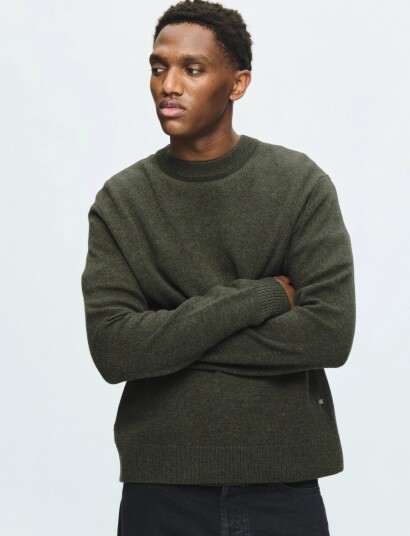 WOOD WOOD Wwlogo Crew Neck 25298 Green L