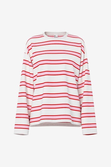 pieces   Topp Pcmila LS Loose Tee Jrs BC   Rosa