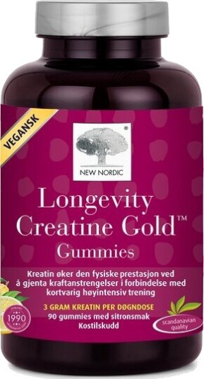 New Nordic Longevity Creatine Gold Gummies 90 stk New Nordic Longevity Creatine Gold Gummies 90 stk