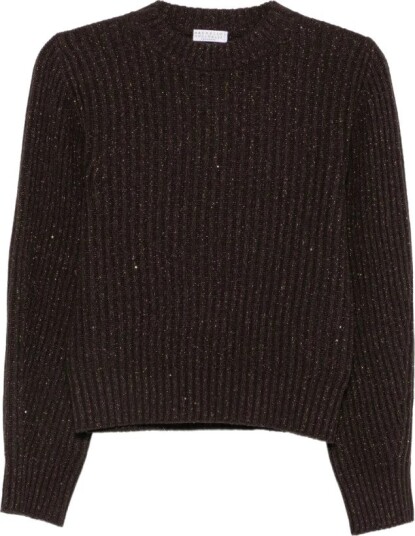 Brunello Cucinelli Dame Strikkevarer Brun S, Brunello Cucinelli Dame Strikkevarer Brun S,