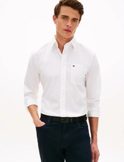 Tommy Hilfiger Light Oxford Solid Sf Shirt White L