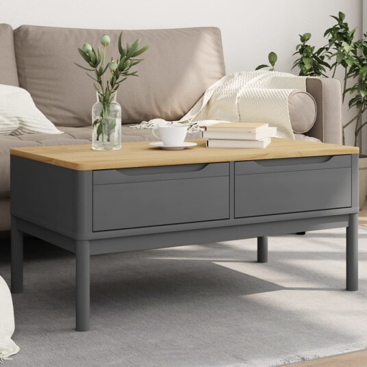 Salongbord FLORO grå 99x55,5x45 cm heltre furu 374019