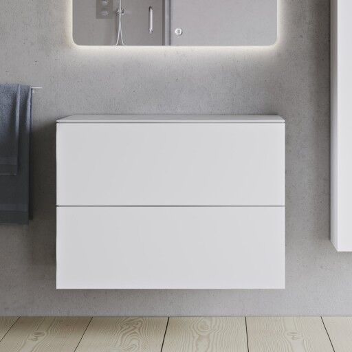 Copenhagen Bath SQ2 Servantskap 80 80x45x60 cm m/benkeplate Hvit Matt