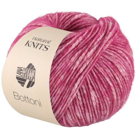 Lana Grossa Bottoni Garn 4 Rosa/hvitt