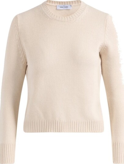 Gran Sasso Dame Strikkevarer Hvit 2XS,