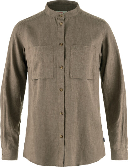 Fjellreven Women's Övik Hemp Shirt Long Sleeve Suede Brown XS