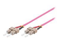 MicroConnect SC/UPC OM4 Fiberoptisk Nettverkskabel 2m Erica Violett