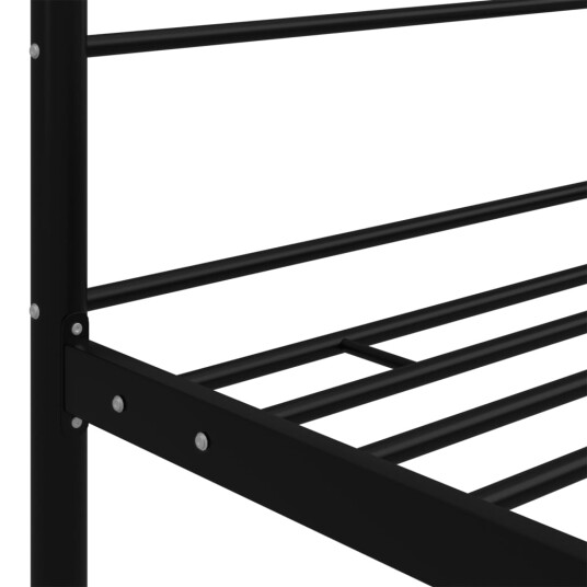 vidaXL Himmelsengeramme svart metall 140x200 cm