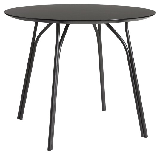 WOUD - Tree Spisebord Koksgrå Fenix laminat, sort, Ø90 WOUD - Tree Spisebord Koksgrå Fenix laminat, sort, Ø90