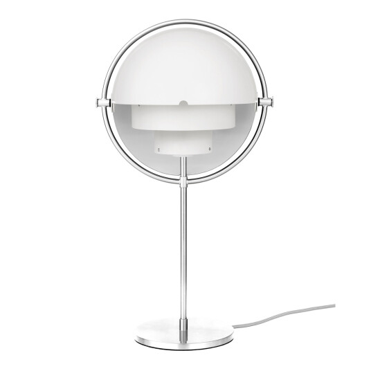 Gubi Multi-Lite Table Lamp Chrome Base / White Semi Matt Gubi Multi-Lite Table Lamp Chrome Base / White Semi Matt