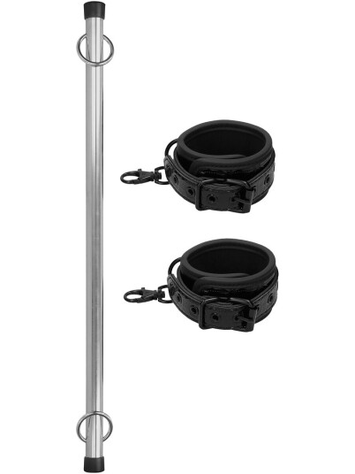 Shots Toys - Ouch! Ouch!: Luxury Spreader Bar, svart