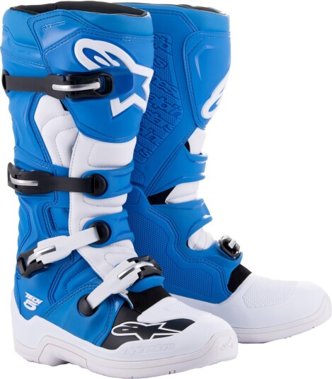 Alpinestars Tech 5 Motocross støvler Hvit Blå Alpinestars Tech 5 Motocross støvler Hvit Blå