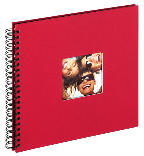 Walther Fun Spiralalbum Rød - 30x30 Cm (50 Svarte Sider / 25 Ark)