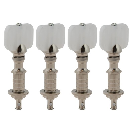 Grover 885n Perma Tension Banjo Pegs W/square Pearloid Button - 4 Pcs. Nickel