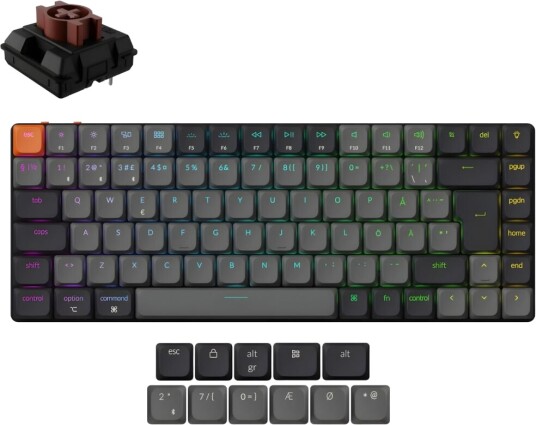 Keychron K3v3 Low Profile QMK Tastatur Gateron Brown Light Grey 