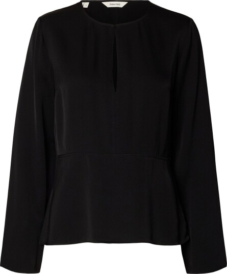 Selected Slwlaurina Ls Top - BLACK - 38