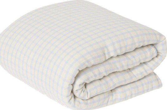 Garbo & Friends Gingham Sky Blue Muslin Vattert Teppe 100x140 cm Garbo & Friends Gingham Sky Blue Muslin Vattert Teppe 100x140 cm