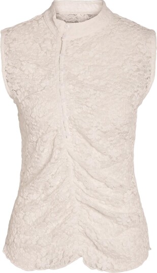 NOISY MAY Nmpeyton S/L Button Top   White   XL