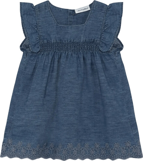 Minymo Dress Ss Chambray Blue 50