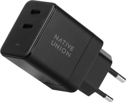 Native Union 35W Duo GaN Vegglader Svart Native Union 35W Duo GaN Vegglader Svart