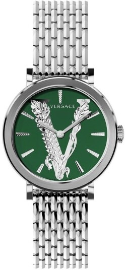 Versace Dameklokke VERI00520 Virtus Grønn/Stål Ø36 mm