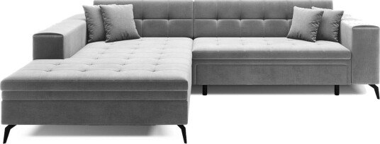 Hjørnesofa Eltap Solange 292x196x84 cm Monolith 84 Grå Venstre
