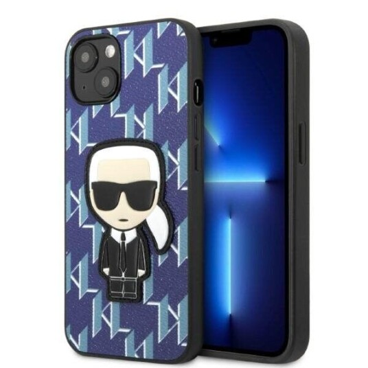 Karl Lagerfeld Hardt Deksel til iPhone 13 6,1" Monogram Ikonik Blå
