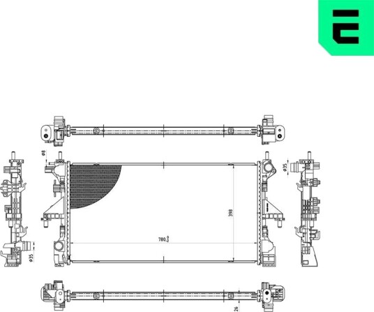 ERA 673018 Radiator motorkjøling