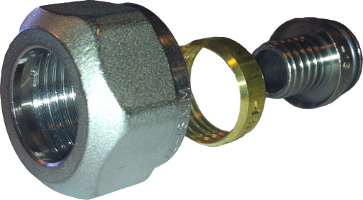 Skrukoblingssett 3/4" for PE og PEX rør 15 mm