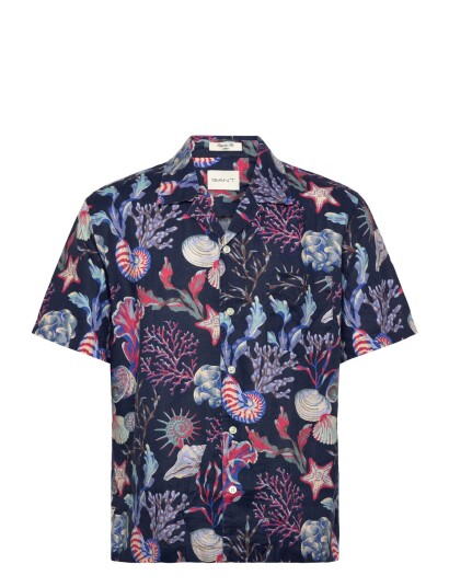 GANT Reg Aop Camp Collar Shirt Navy M GANT Reg Aop Camp Collar Shirt Navy M