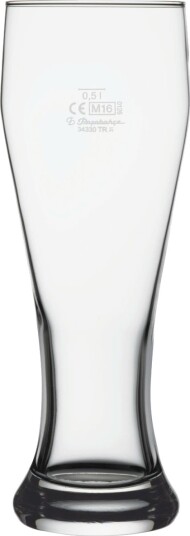 Pasabahçe Hveteølglass Weizenbier med målestrek; 66.5 cl 8.4x23.4 cm ØxH; Transparent; 0.5 l målestrek 6 Stykk / Forpakning