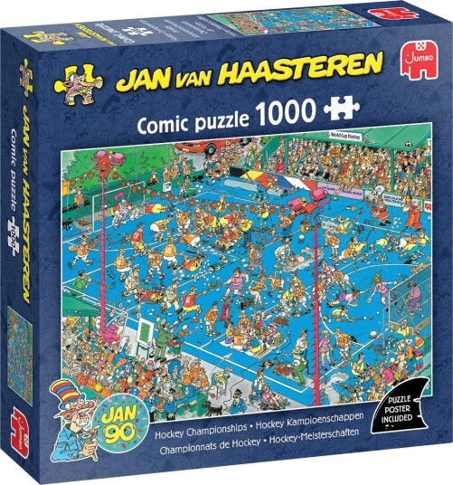 Jan Van Haasteren Puslespill 1000 Brikker Hockeymesterskapet