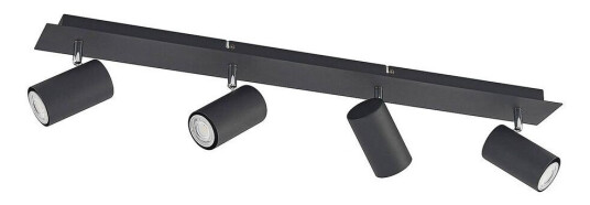 Lindby Jeoffrey takspot, 4 lyskilder, 80 cm, svart